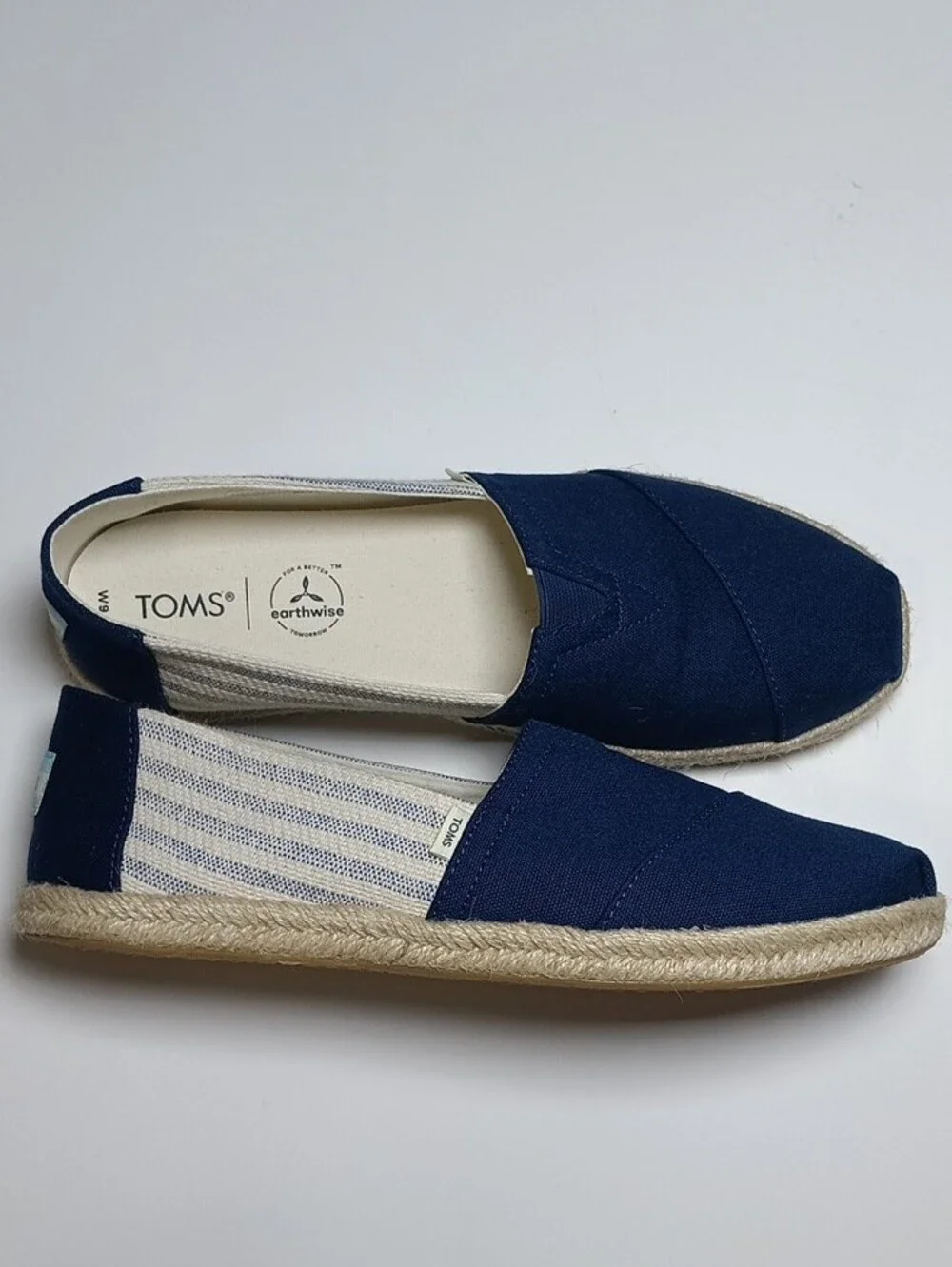 Toms Navy Blue Canvas Espadrilles